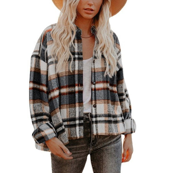 Women'S Plaid Shacket | Modern Boutique Fashion