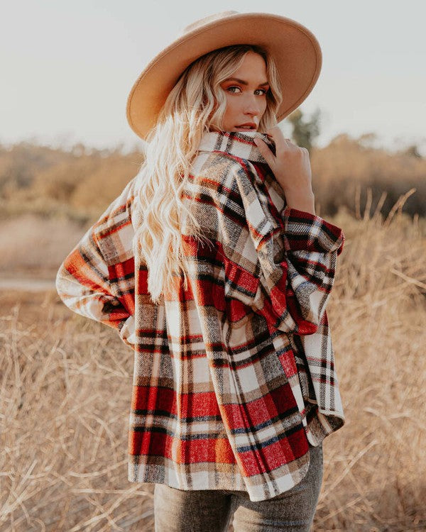 Women'S Plaid Shacket | Modern Boutique Fashion