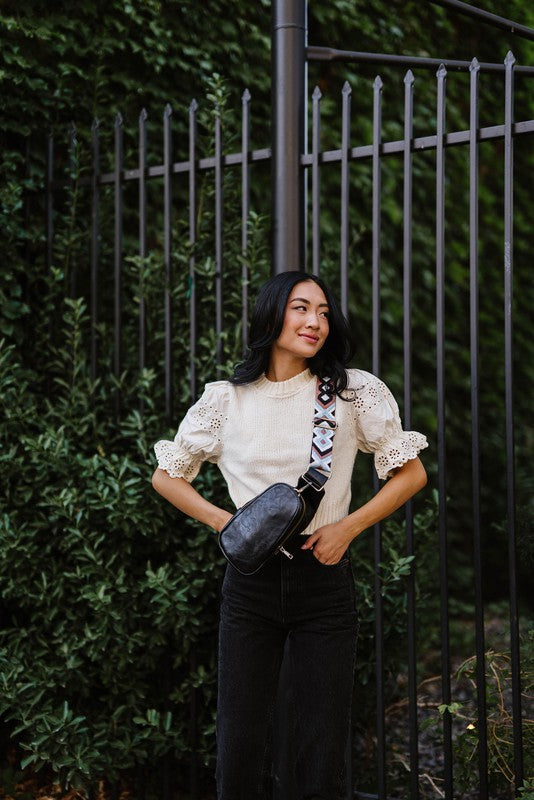 Sutton Sling Crossbody With Woven Strap | Modern Boutique Fashion
