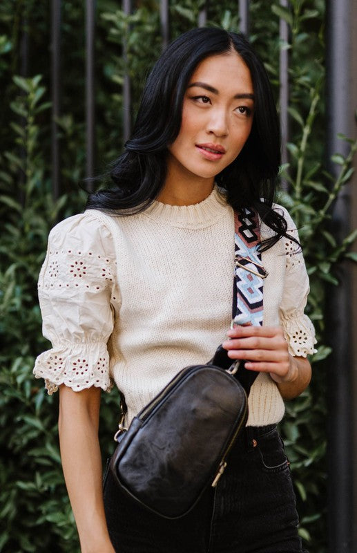 Sutton Sling Crossbody With Woven Strap | Modern Boutique Fashion