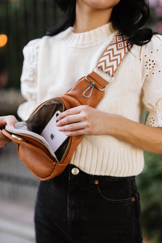 Sutton Sling Crossbody With Woven Strap | Modern Boutique Fashion