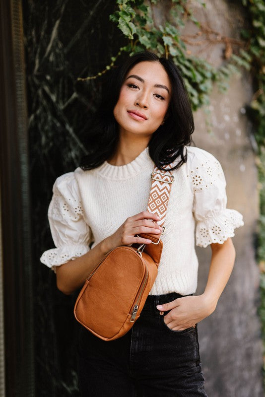 Sutton Sling Crossbody With Woven Strap | Modern Boutique Fashion
