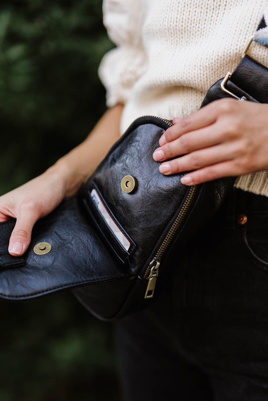 Sutton Sling Crossbody With Woven Strap | Modern Boutique Fashion