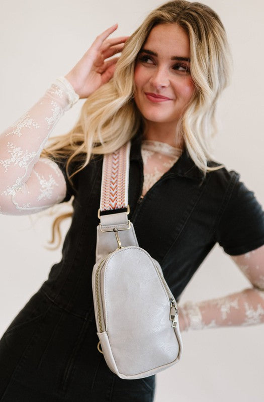 Sutton Sling Crossbody With Woven Strap | Modern Boutique Fashion