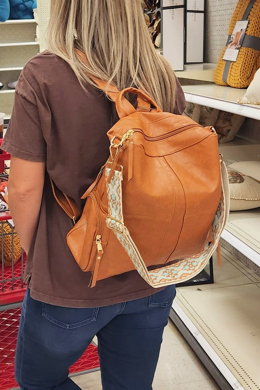 Charis Convertible Vegan Leather Backpack 2 Straps | Modern Boutique Fashion