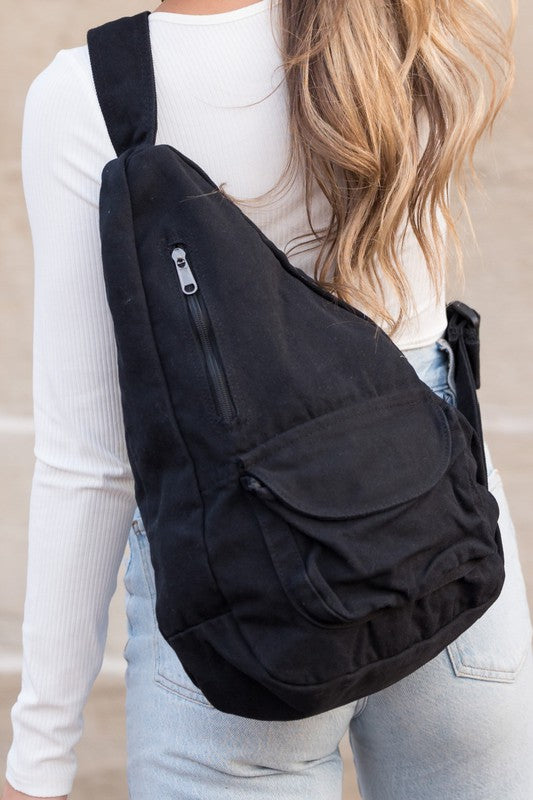 Oversized Canvas Sling | Modern Boutique Fashion