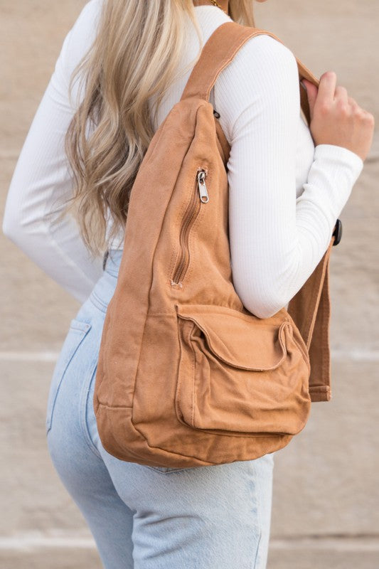 Oversized Canvas Sling | Modern Boutique Fashion