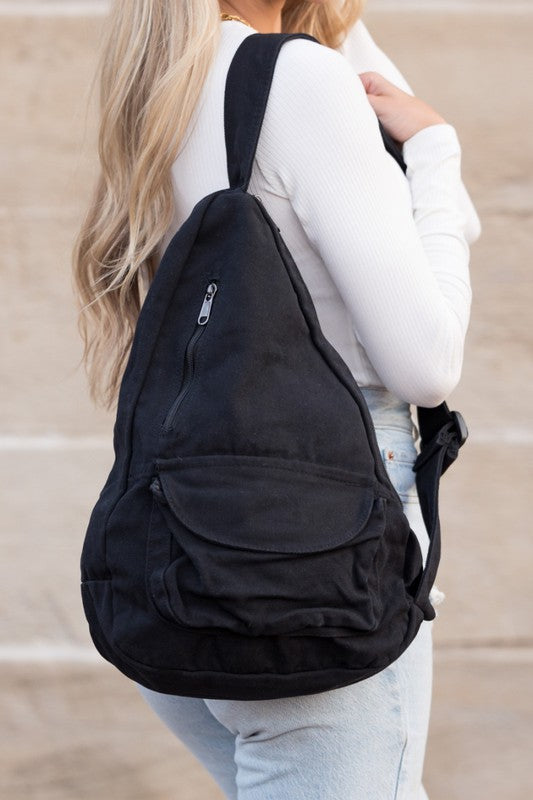 Oversized Canvas Sling | Modern Boutique Fashion
