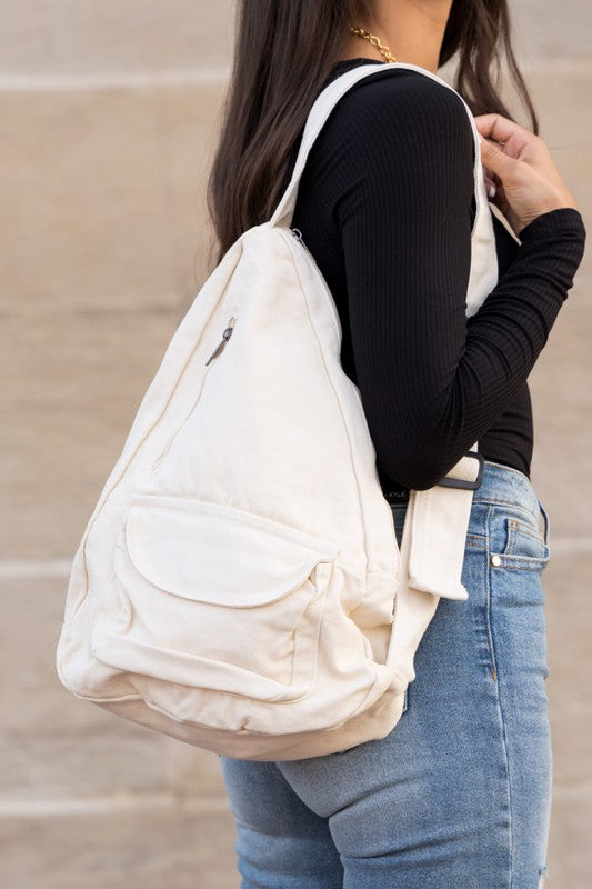 Oversized Canvas Sling | Modern Boutique Fashion