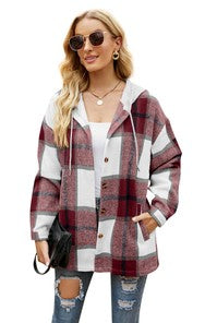 Women'S Long Sleeve Shacket With Hooded | Modern Boutique Fashion