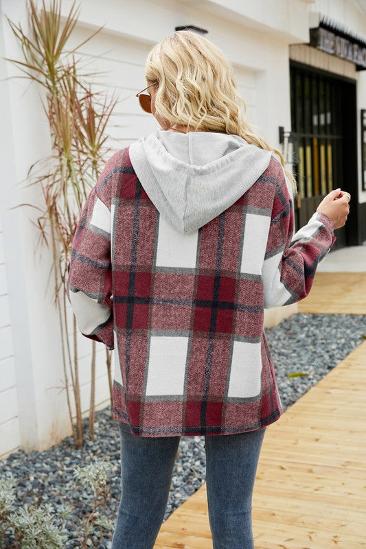 Women'S Long Sleeve Shacket With Hooded | Modern Boutique Fashion