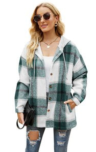 Women'S Long Sleeve Shacket With Hooded | Modern Boutique Fashion