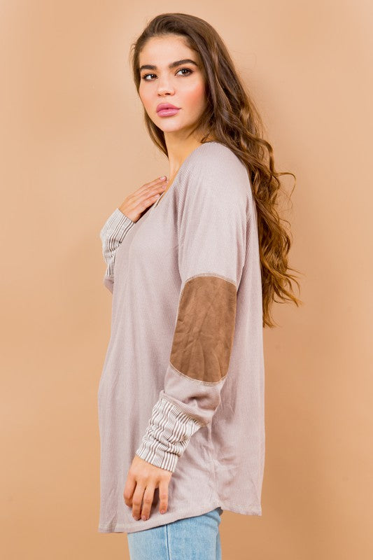 Oversized Elbow Patch Tunic | Modern Boutique Fashion