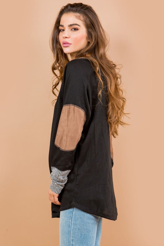 Oversized Elbow Patch Tunic | Modern Boutique Fashion
