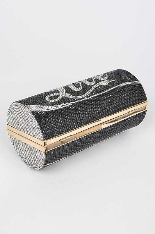 Love Rhinestone Convertible Box Clutch | Modern Boutique Fashion