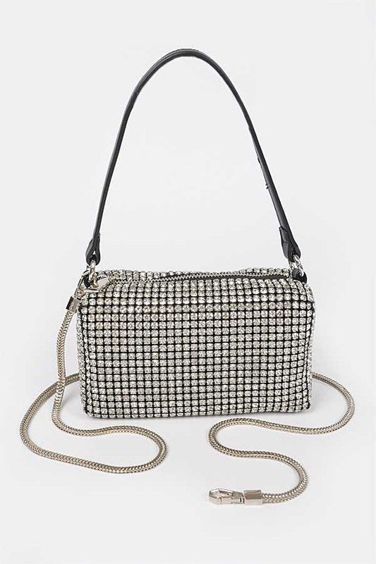 Convertible Rhinestone Small Clutch Bag | Modern Boutique Fashion