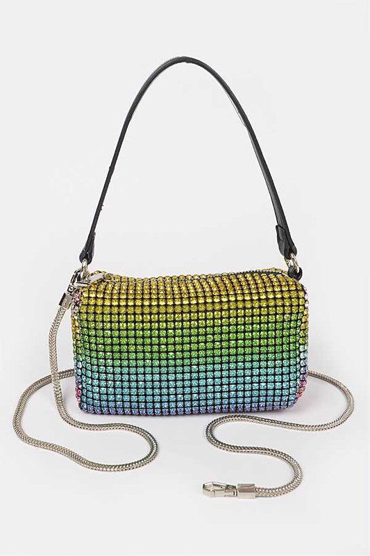 Convertible Rhinestone Small Clutch Bag | Modern Boutique Fashion