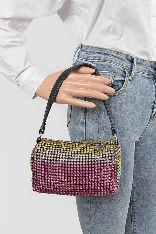 Convertible Rhinestone Small Clutch Bag | Modern Boutique Fashion