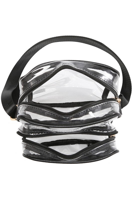 See Thru Multi Compartment Crossbody Bag | Modern Boutique Fashion