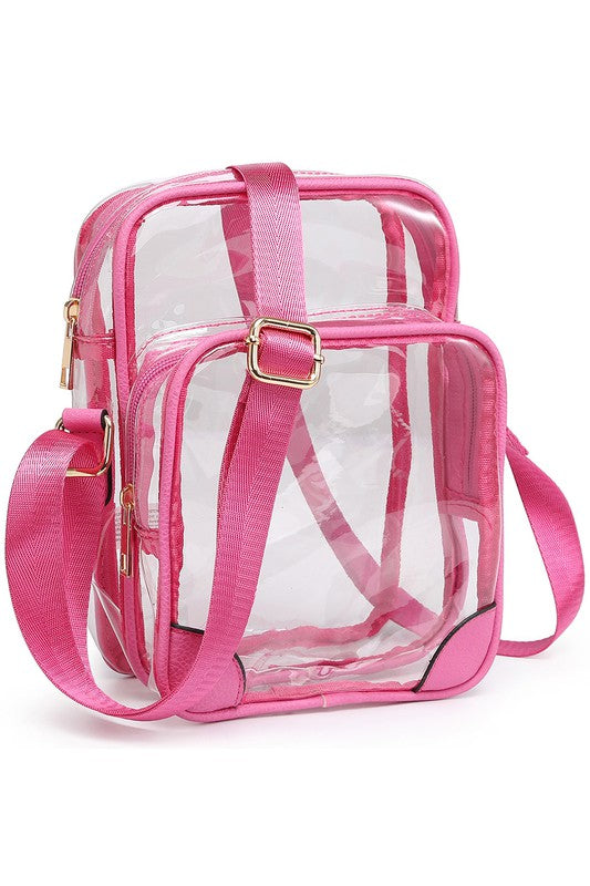 See Thru Multi Compartment Crossbody Bag | Modern Boutique Fashion