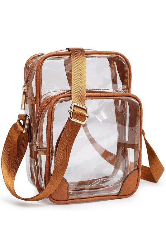 See Thru Multi Compartment Crossbody Bag | Modern Boutique Fashion