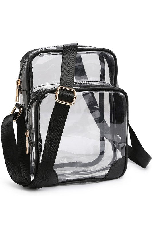 See Thru Multi Compartment Crossbody Bag | Modern Boutique Fashion