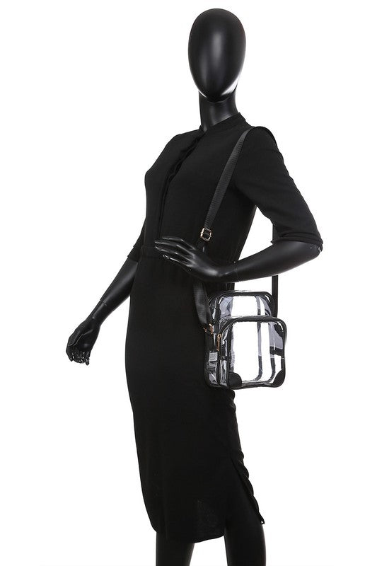 See Thru Multi Compartment Crossbody Bag | Modern Boutique Fashion