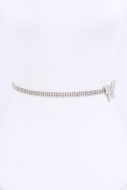 Rhinestone Butterfly Chain Belt | Modern Boutique Fashion