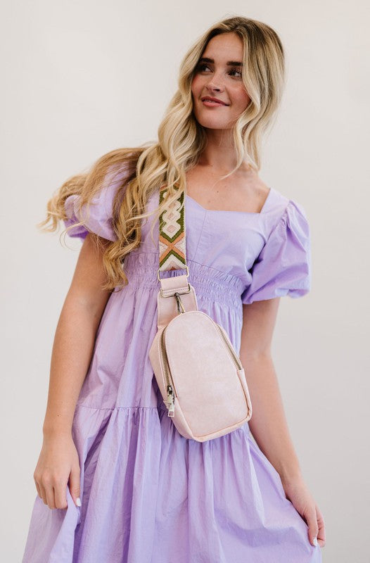 Sutton Sling Crossbody With Woven Strap | Modern Boutique Fashion