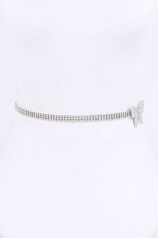 Rhinestone Butterfly Chain Belt | Modern Boutique Fashion