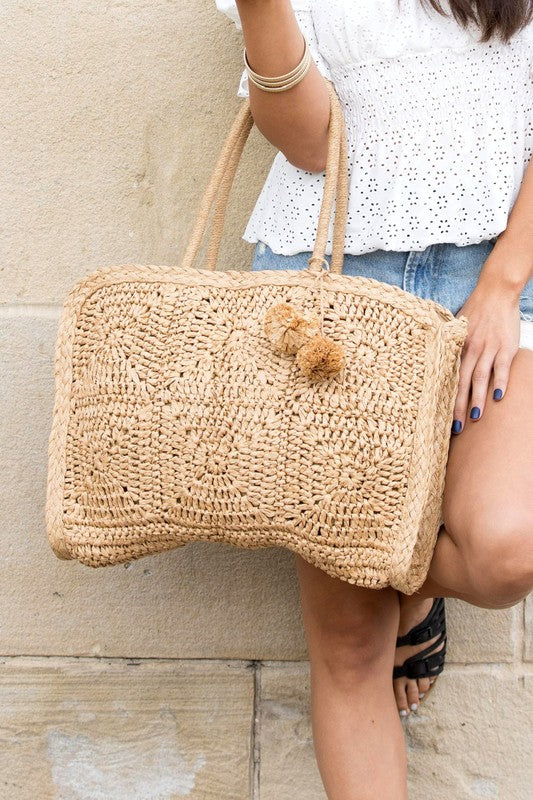 Straw Traveler Tote | Modern Boutique Fashion