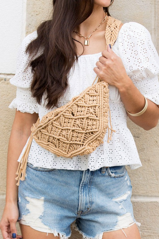 Macrame Sling Bag | Modern Boutique Fashion