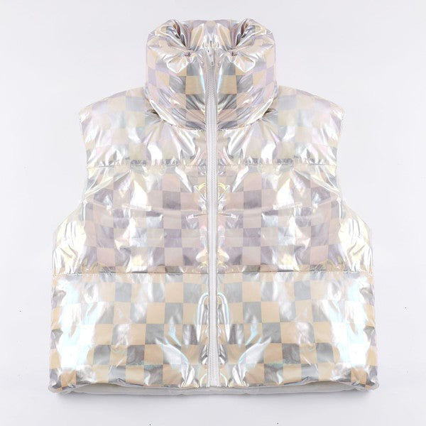 Metallic Puffer Vest | Modern Boutique Fashion