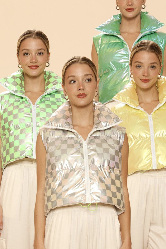 Metallic Puffer Vest | Modern Boutique Fashion