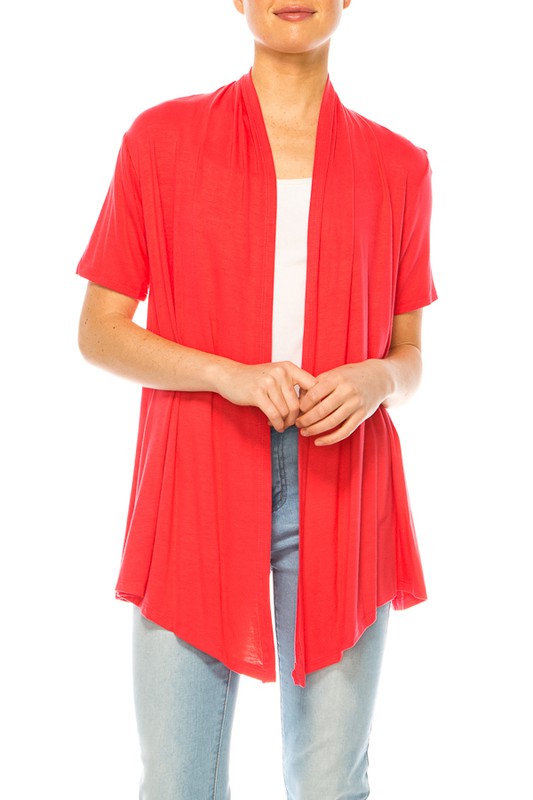 Solid, Relax Fit Cardigan With An Open Front | Modern Boutique Fashion