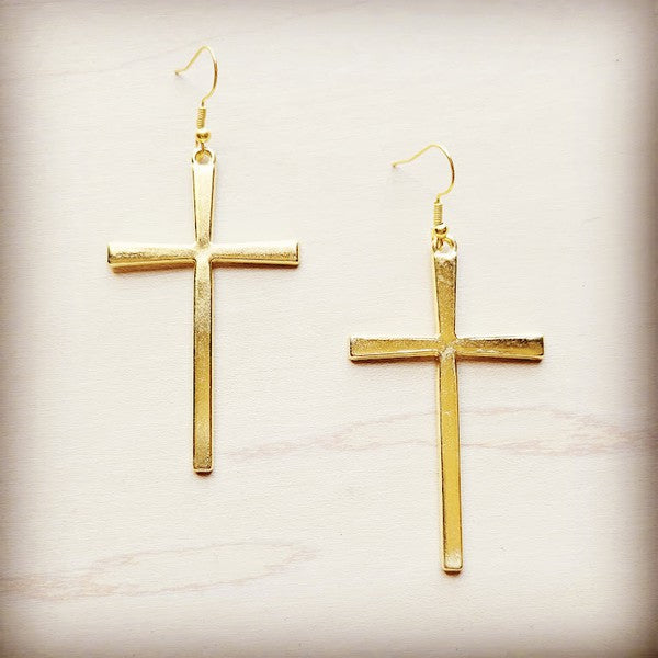 Gold Cross Earrings | Modern Boutique Fashion