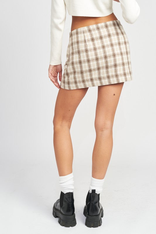 Square Printed Mini Skirt | Modern Boutique Fashion