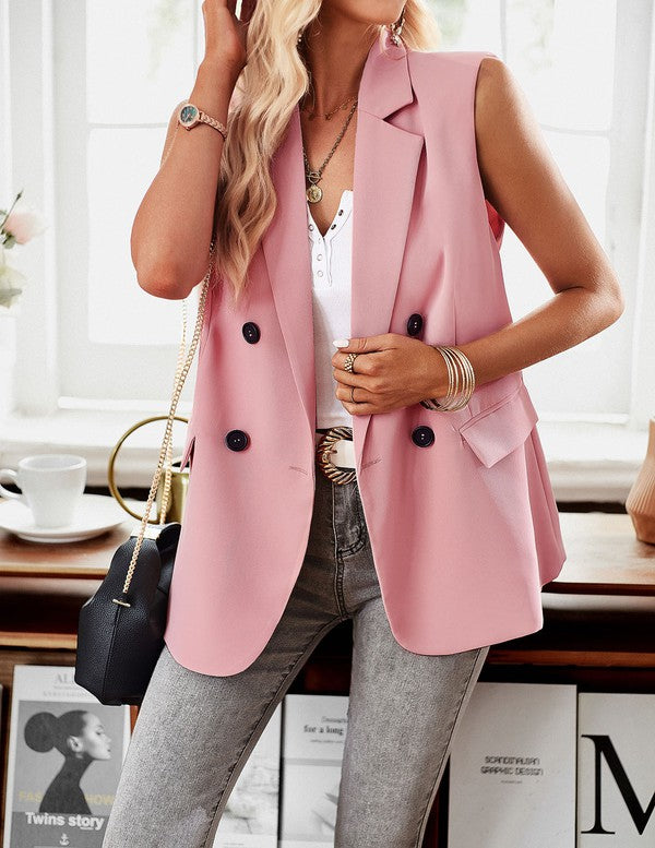 Double Breasted Blazer Vest | Modern Boutique Fashion