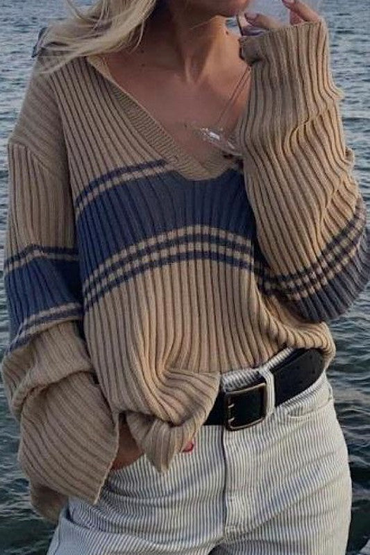 Ribbed Polo Sweater | Modern Boutique Fashion