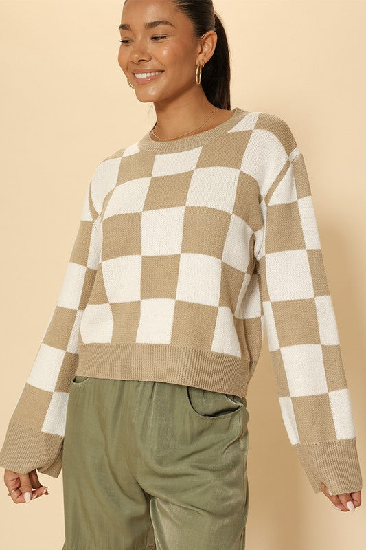 Checkered Sweater | Modern Boutique Fashion