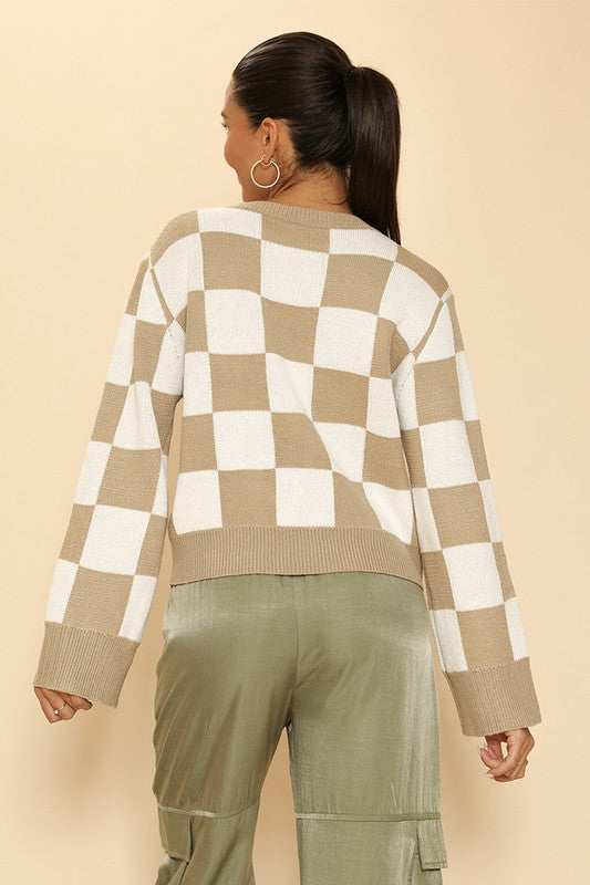Checkered Sweater | Modern Boutique Fashion