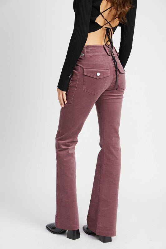Low Rise Pants With Bell Bottom | Modern Boutique Fashion