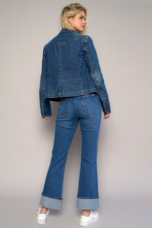 High-Rise Cuffed Crop Boot Jeans | Modern Boutique Fashion