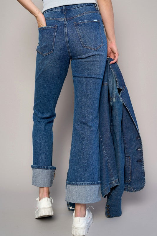High-Rise Cuffed Crop Boot Jeans | Modern Boutique Fashion