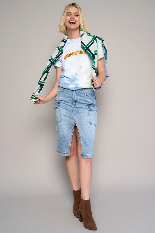 High Rise Front Slit Cargo Skirt | Modern Boutique Fashion