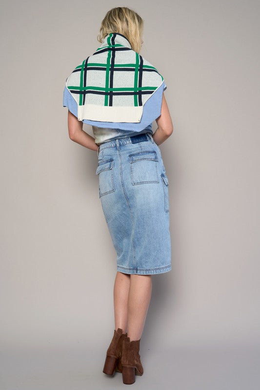 High Rise Front Slit Cargo Skirt | Modern Boutique Fashion