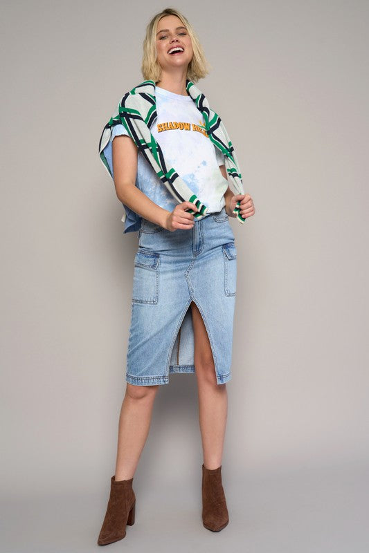 High Rise Front Slit Cargo Skirt | Modern Boutique Fashion