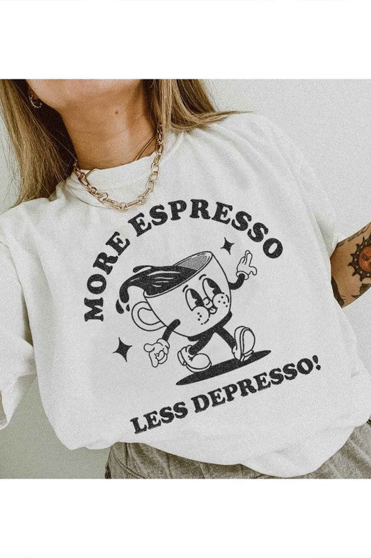 MORE ESPRESSO LESS GRAPHIC TEE / T-SHIRT
