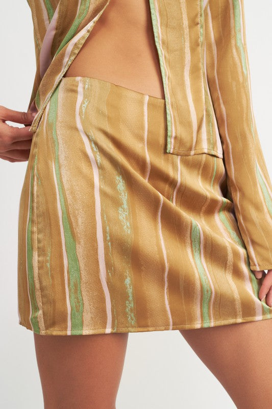 Printed Low Waist Mini Skirt | Modern Boutique Fashion
