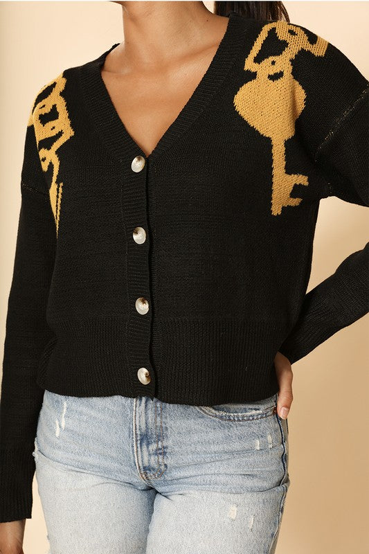 Lock And Key Cropped Cardigan | Modern Boutique Fashion